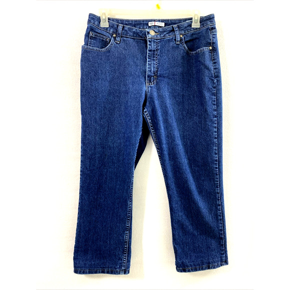 Lee Rider Jeans Womens Size 14P Relax Fit Straight Medium Wash Denim Altered Hem - Picture 1 of 11